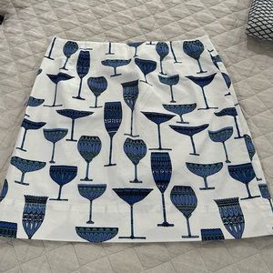 Talbots Skirt with a Decorative Glasses Design